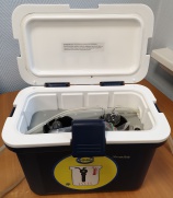 Обогреваемая сумка для отбора проб воздуха при низких температурах на жидкие поглотители.